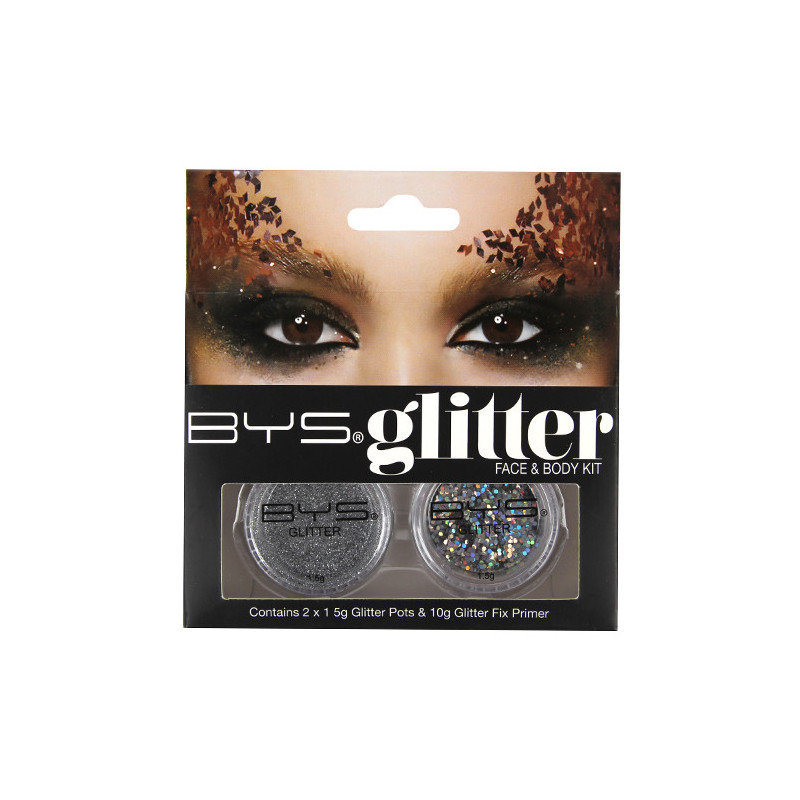 Glitter Face & Body Kit – SILVER