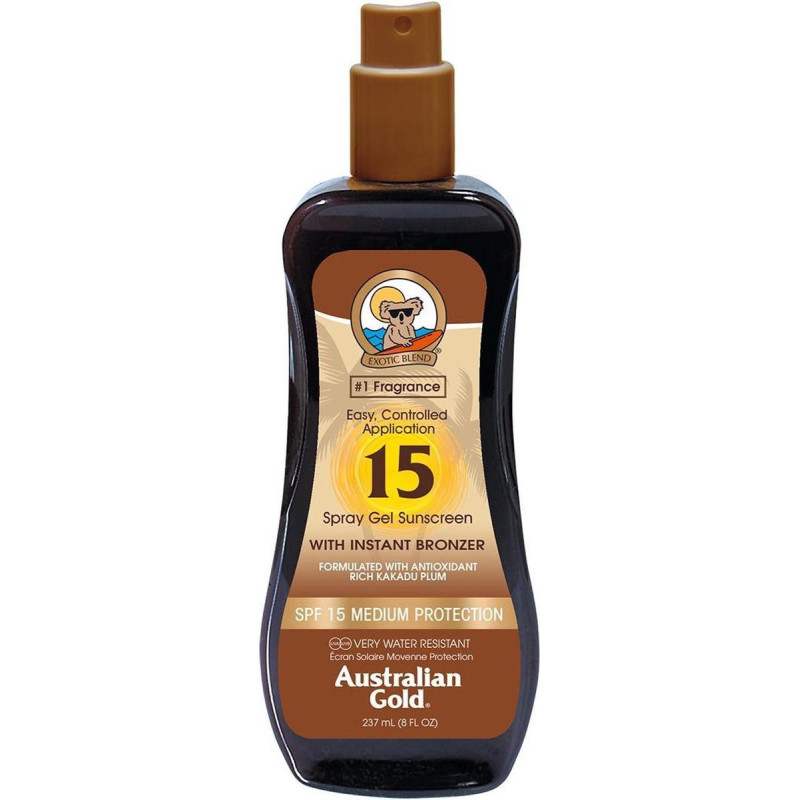 SPF 15 Spray gel - With instant  Bronzer | Australian Gold