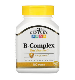 Complexe B plus vitamine C - Sans Gluten - 100 comprimés