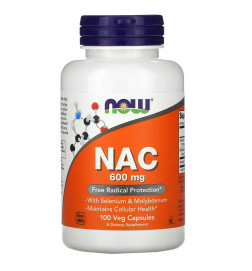 NAC, 600 mg, 100 capsules végétariennes - Now Foods
