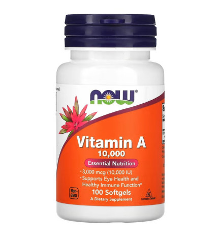 NOW FOODS - Compléments alimentaires  - Vitamin A, 10000 IU, 100 So...