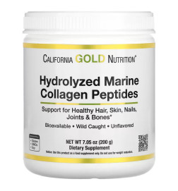Peptides de collagène marin hydrolysés, Non aromatisés, 200 g - California Gold Nutrition, 