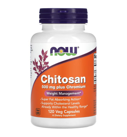 NOW FOODS - Accueil - Chitosane et chrome, 500 mg, 120 capsules vég...