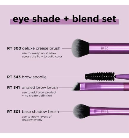 REAL TECHNIQUES Eye Shade + Blend Brush Trio