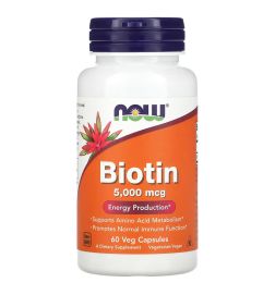 Biotin, 5000 mcg, 60 Veg Capsules